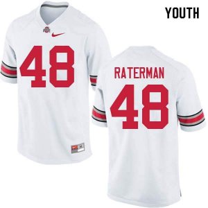 Youth Ohio State Buckeyes #48 Clay Raterman White Nike NCAA College Football Jersey Restock EQT7344EE